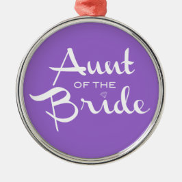 Ornamento De Metal Tia do Script Retroativo da Noiva