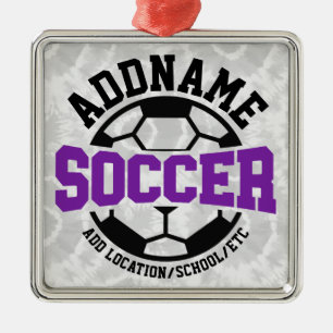 Ornamento De Metal Tie-Dye da Equipe do Jogador de Futebol do ADD Per