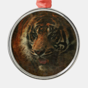 Ornamento De Metal Tiger Digital Art