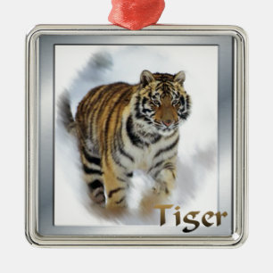 Ornamento De Metal Tiger Lovers Art