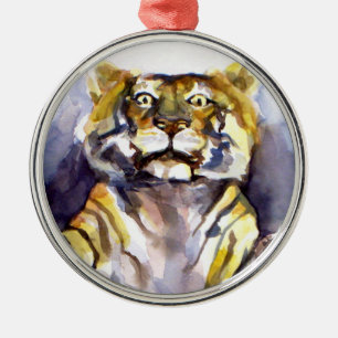 Ornamento De Metal Tiger Tiger Ornament