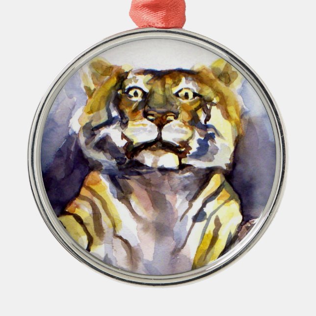 Ornamento De Metal Tiger Tiger Ornament (Frente)