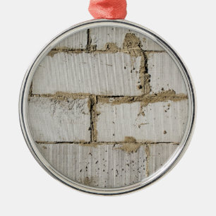 Ornamento De Metal Tijolo branco