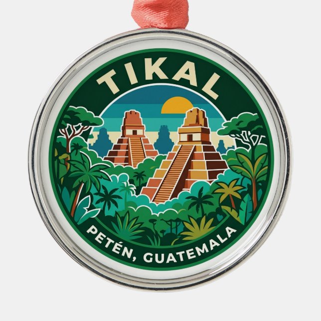 Ornamento De Metal Tikal Guatemala (Frente)