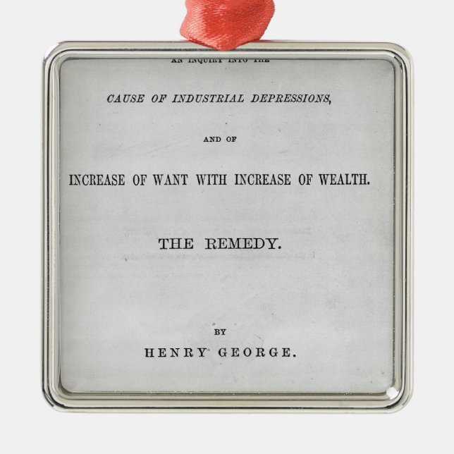 Ornamento De Metal Titlepage 'ao progresso e ao Poverty (Frente)