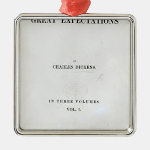 Ornamento De Metal Titlepage às grandes esperanças por Charles