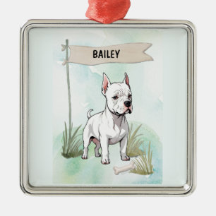 Ornamento De Metal Título: Galgo Italiano Aquarela Personalizado D