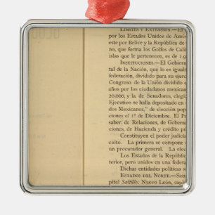 Ornamento De Metal Título Página do Atlas México 1874