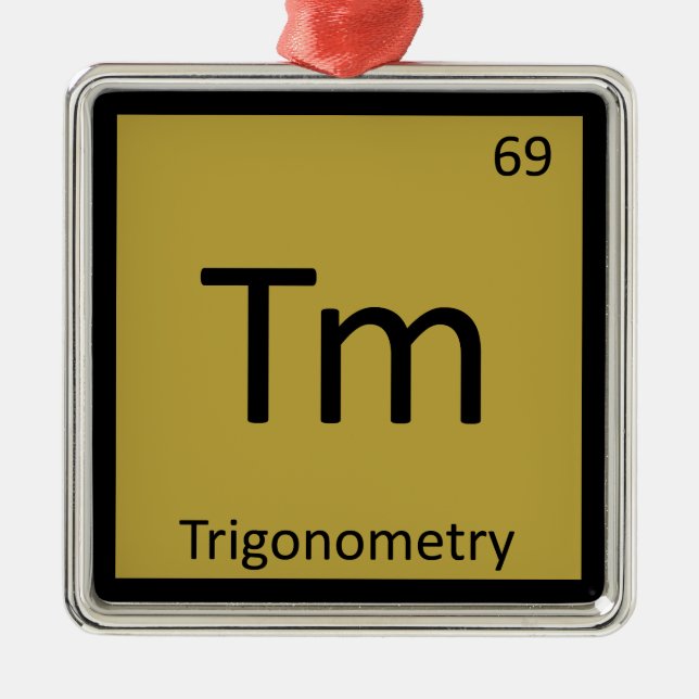 Ornamento De Metal Tm - Trigonometria Química Matemática Mesa Periódi (Frente)