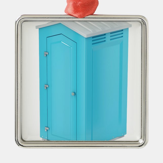 Ornamento De Metal Toalete químico portátil (Frente)