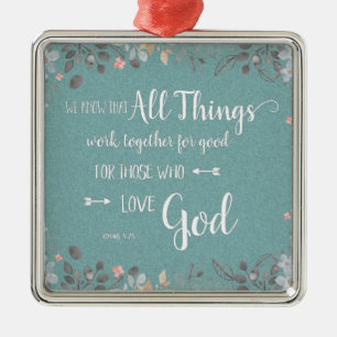 Ornamento De Metal Todas as Coisas Cooperam - Rom 8:28