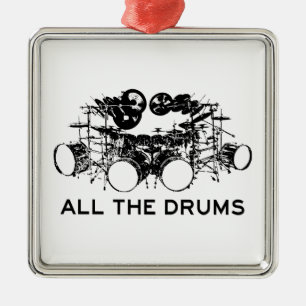 Ornamento De Metal Todo Drummer De Tambores