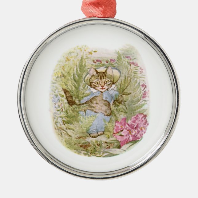 Ornamento De Metal Tom Kitten (Ilustração de Gato Gelado) Beatrix Pot (Frente)