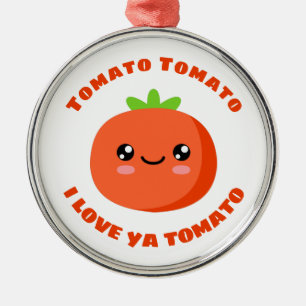Ornamento De Metal Tomate Tomato Eu te amo Tomato