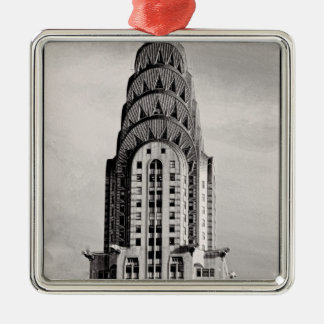 Ornamento De Metal Topo do Chrysler Building NYC - P&B