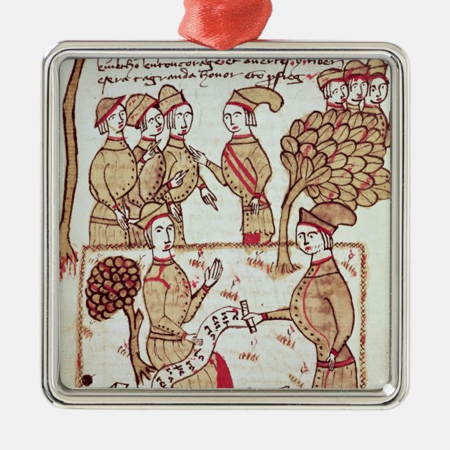 Ornamento De Metal Topógrafo com seus trabalhadores (Frente)