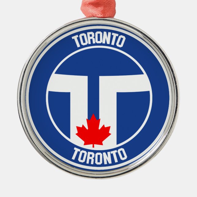 Ornamento De Metal Toronto Round Emblem (Frente)