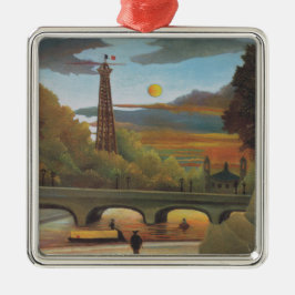 Ornamento De Metal Torre Sena e Eiffel no Sol (Paris, França)