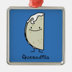 Ornamento De Metal Tortilha grelhada mexicano do Quesadilla com
