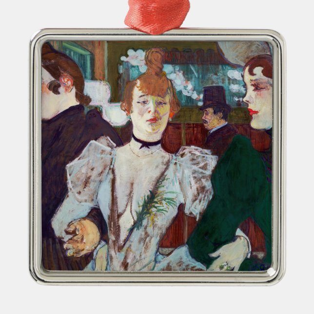 Ornamento De Metal Toulouse-Lautrec - La Goulue chegando ao Rouge (Frente)