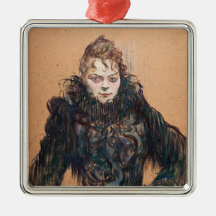 Ornamento De Metal Toulouse-Lautrec - Mulher com um Boa Preto