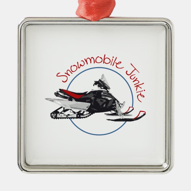 Ornamento De Metal Toxicómano do Snowmobile (Frente)