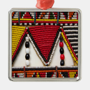 Ornamento De Metal Trabalho Maasai em Contas