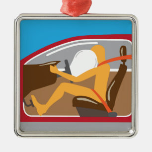 Ornamento De Metal Trabalhos do cinto de segurança da bolsa a ar