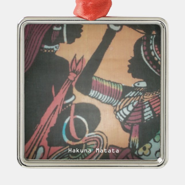 Ornamento De Metal Tradição Maasai e Design de Arte Padrão de Cultura (Frente)