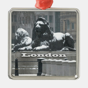Ornamento De Metal Traffic Square London - Neve