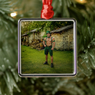 Ornamento De Metal Traje festivo do dia de São Patrício da SlipperyJo