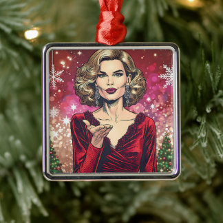 Ornamento De Metal Transgender Woman Festive Christmas  
