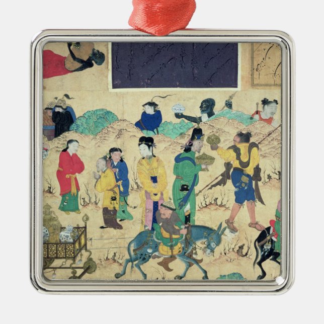 Ornamento De Metal Transportando a cerâmica (Frente)