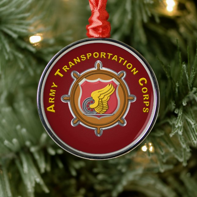 Ornamento De Metal Transportation Corps Christmas (Árvore)