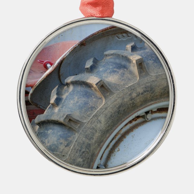 Ornamento De Metal trator antigo (Frente)