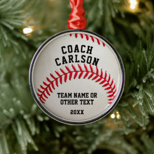 Ornamento De Metal Treinador de Beisebol Costura de Bola Personalizad