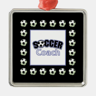 Ornamento De Metal Treinador De Futebol Obrigado, Bolas