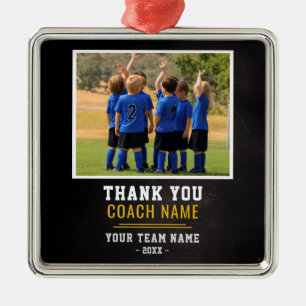 Ornamento De Metal Treinador de Futebol Time de Futebol Obrigado Foto