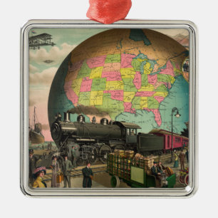 Ornamento De Metal Trens, planos & tudo mais