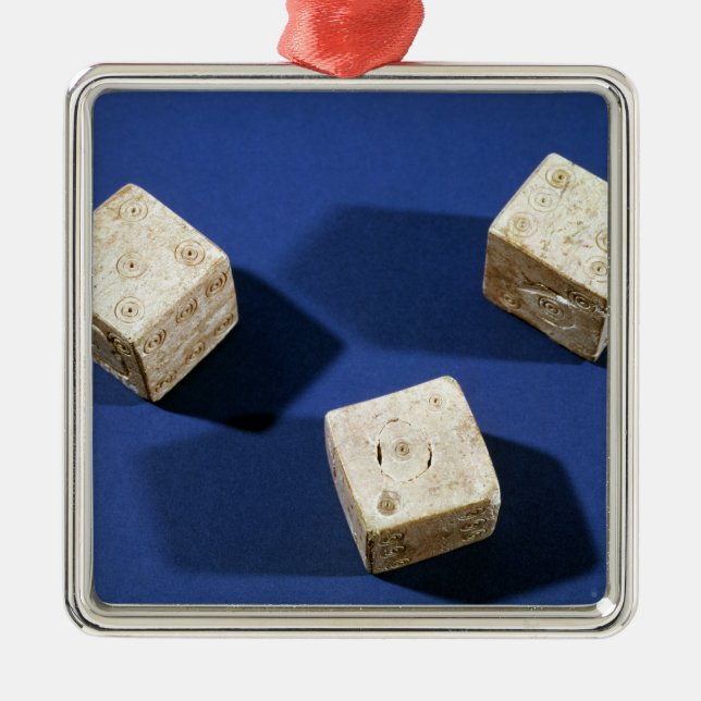 Ornamento De Metal Três dados, da acrópole em Osteria (Frente)