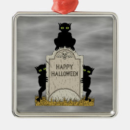 Ornamento De Metal Três Diabinhos Feliz Halloween