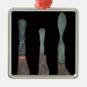 Ornamento De Metal Três facas de Pompeii, romano, ANÚNCIO de c.100