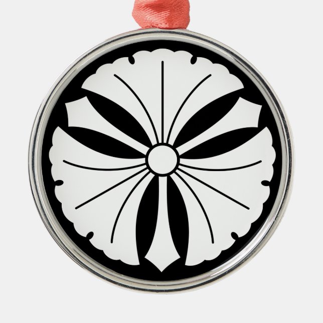 Ornamento De Metal Três folhas de ginkgo com espadas (Frente)