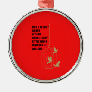 Ornamento De Metal Três pássaros pequenos