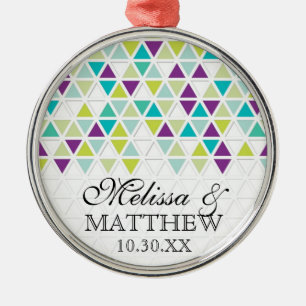 Ornamento De Metal Triângulo de Estilo do Mod Padrão Geométrico