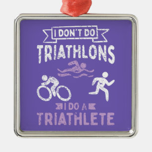 Ornamento De Metal Triathlon Funny