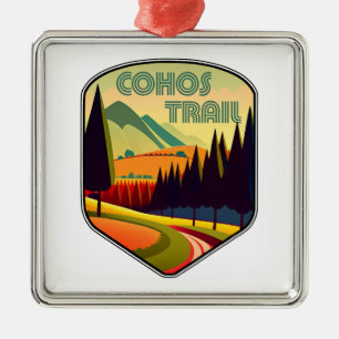 Ornamento De Metal Trilha Cohos New Hampshire Cores