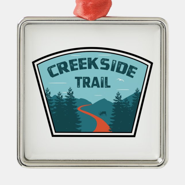Ornamento De Metal Trilha Creekside (Frente)