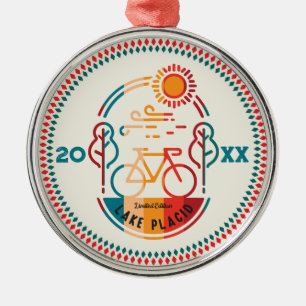 Ornamento De Metal Trilha de Bike de Placeke Retro Lake