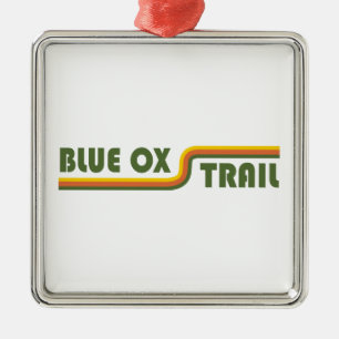 Ornamento De Metal Trilha de Ox Azul